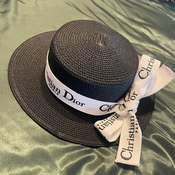 Accessories Faux Dior Straw Hat Poshmark